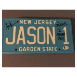 Autographed Friday the 13th License Plate