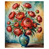 Red Peony Bouquet I LTD EDT Canvas Van Gogh LTD