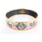 Hermes Enamel GM Zebra Bangle