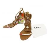 Christian Dior Floral Wedge Sandal Size 37