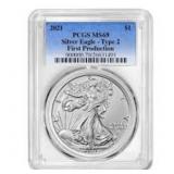 2021 1st Production American Silver Eagle Type 2