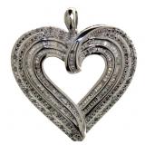 Large 1.00 ct Diamond Heart Pendant