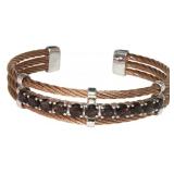 Genuine 5.50 ct Garnet Cuff Bracelet