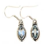 Vintage Style Natural Sky Blue Topaz Earrings