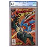 1992 Superman Comic Book #497 CGC 7.5