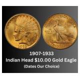 1907-1933 Indian Head $10.00 Gold Eagle