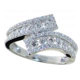 Elegant 1.00 ct VS Lab Diamond Bypass Ring