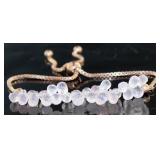 Genuine Rose Quartz Designer Bolo Bracelet