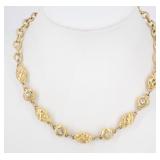 Chanel Rhinestone Matelasse Necklace