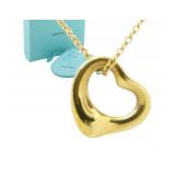 18k Gold Tiffany & Co, Mini Open Heart Necklace