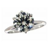 14k Gold 2.53 ct Round Lab Diamond Ring