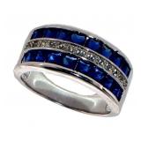 Quality 2.00 ct Invisible Set Sapphire Ring