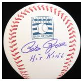 Autographed Pete Rose OML Hall of Fame Baseball