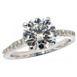 14k Gold 2.23 ct Round Lab Diamond Ring