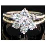 Platinum 1.00 ct Natural Brilliant Diamond Ring