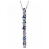 Natural Tanzanite Past Present Future Necklace