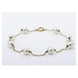 14kt Gold MIKIMOTO Akyoa Pearl Bracelet