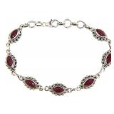 Marquise Cut 7.00 ct Natural Ruby Bracelet