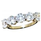 14kt Gold Brilliant 3.75 ct VS Lab Diamond Ring