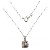 Natural Cushion Cut Diamond Necklace