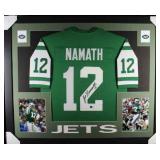 Autographed Joe Namath Custom Framed Jersey