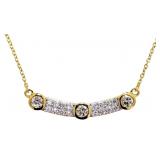 Brilliant 1.10 ct VS Lab Diamond Bar Necklace