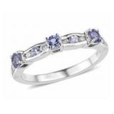 Natural Tanzanite Past Present Future Ring