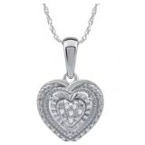 Heart Shape Natural Diamond Necklace