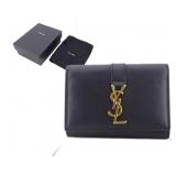 Yves Saint Laurent Black Logo Key Case