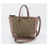 Gucci GG Canvas Small Bree Leather Shoulder Bag