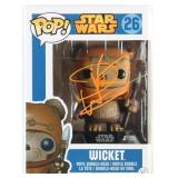 Autographed Star Wars Wicket Funko Pop