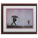 Raning Paint Framed Giclee by Banksy