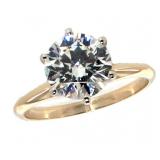 14k Gold 2.24 ct Round GIA Lab Diamond Ring