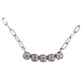 Elegant 1.25 ct VS Lab Diamond Designer Necklace