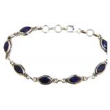 Natural Vintage Style Marquise Sapphire Bracelet