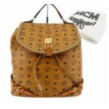 MCM Brown Leather Designer Backpack