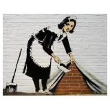 Sweep It Under The Carpet Canvas c. 2006 by Banksy