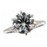 14k Gold 3.75 ct Round Lab Diamond Ring