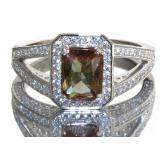 Emerald Cut 2.00 ct Sultanite Designer Ring