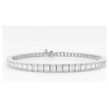 Stunning 6.25 ct Baguette Lab Diamond Bracelet