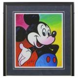 Mickey Mouse Framed Giclee by Peter Max