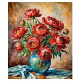 Red Peony Bouquet II LTD EDT Canvas Van Gogh LTD