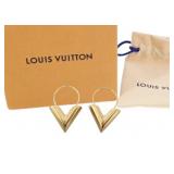 Louis Vuitton Essential V Hoop Clip-on Earrings