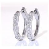 Brilliant 1.00 ct VS Diamond Hoop Earrings