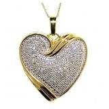 Quality 1.00 ct Open Heart Designer Necklace