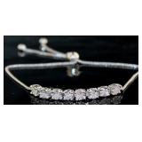 Brilliant 1/4 ct Natural Diamond Bolo Bracelet