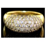 18kt Gold 1.30 ct Natural Brilliant Diamond Ring