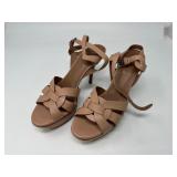 Yves Saint Laurent Paris Leather Tribute Sandals