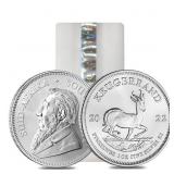 One Ounce South Africa .999 Fine Silver Krugerrand