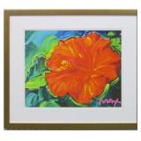 Poppies Framed Giclee by Peter Max